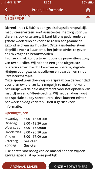 Mijn Dierenartspraktijk App Screenshot