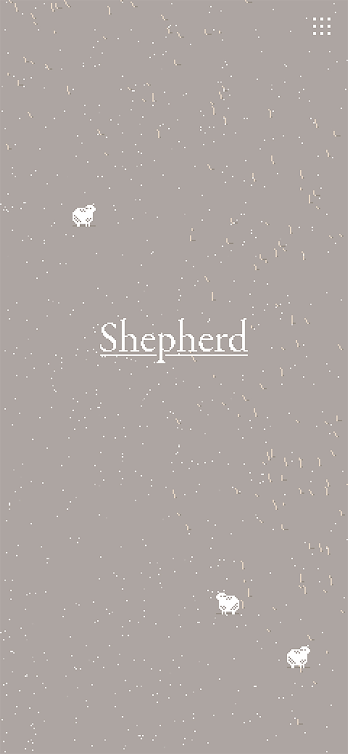 Shepherd lead sheep to goal