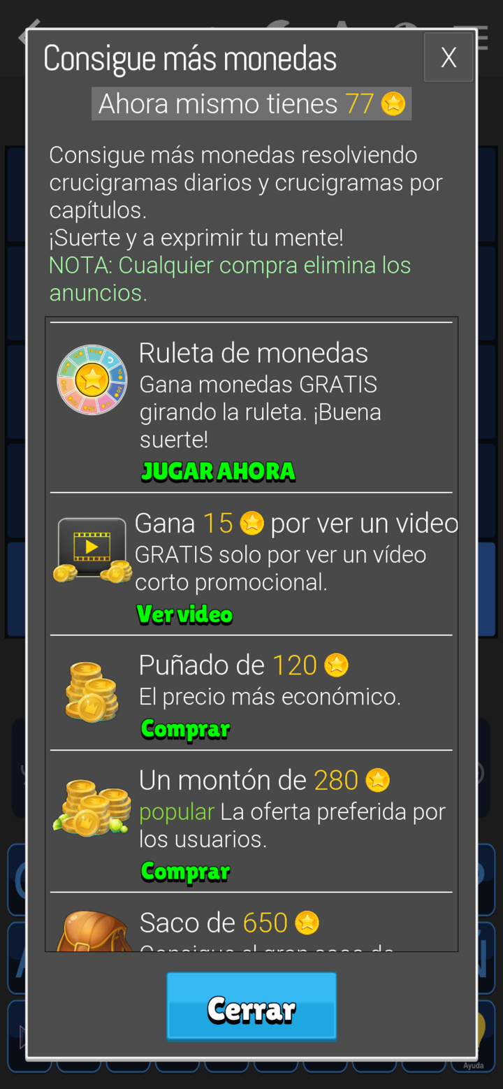 Crucigramas clásicos screenshot 3