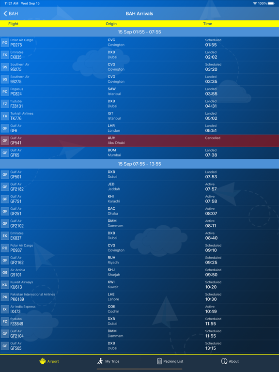 Screenshot #5 pour Bahrain Airport Info + Radar