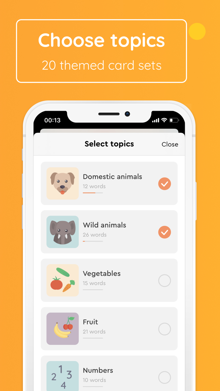 English cards for kids