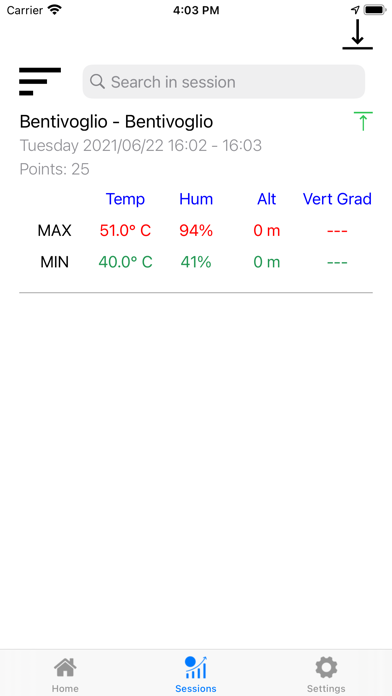 Meteotracker Screenshot