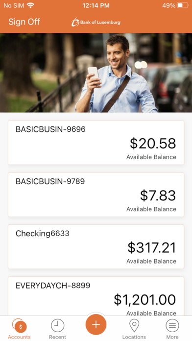 Bank of Luxemburg Mobile Screenshot