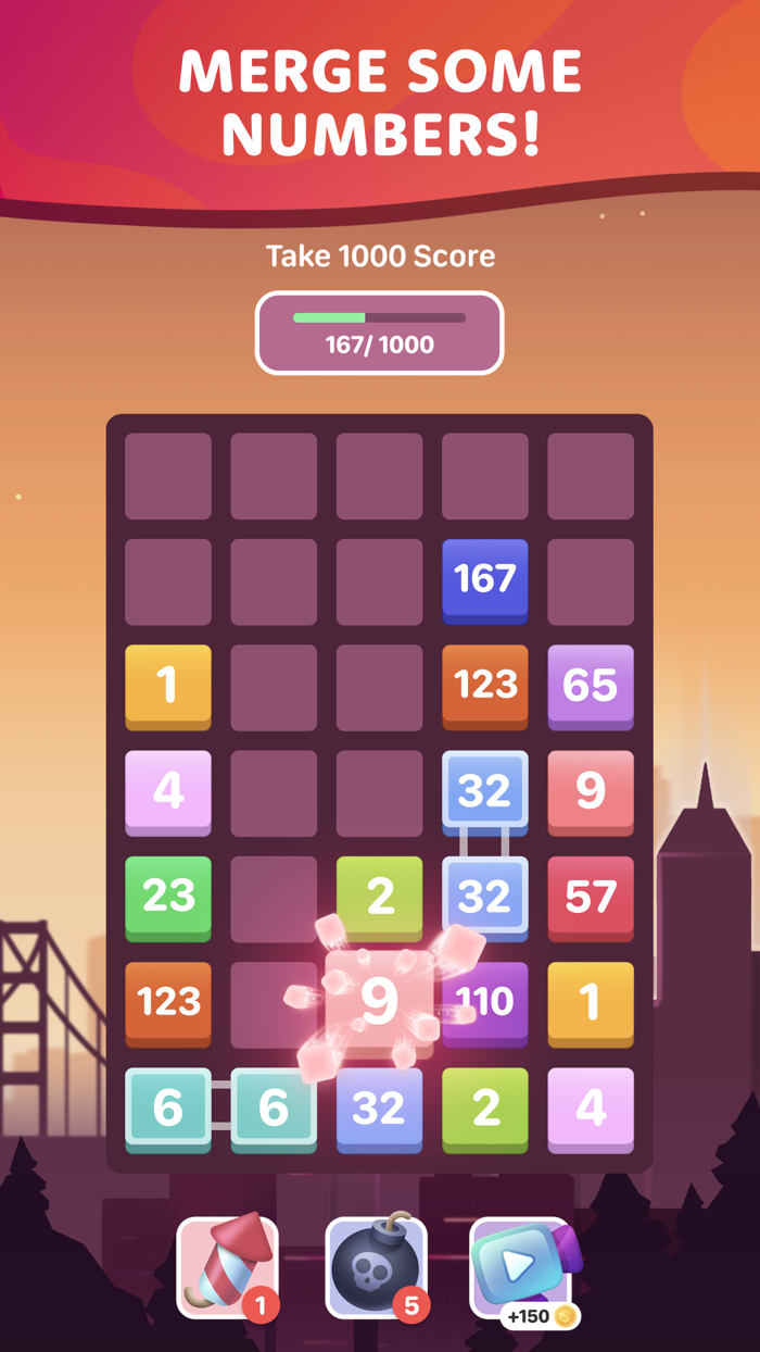 Blocks Merge Go — Number Game