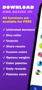 Decision wheel & random picker screenshot #1 for iPhone