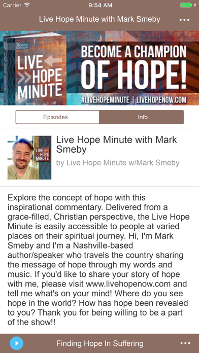 Screenshot #2 pour Live Hope Minute w/ Mark Smeby