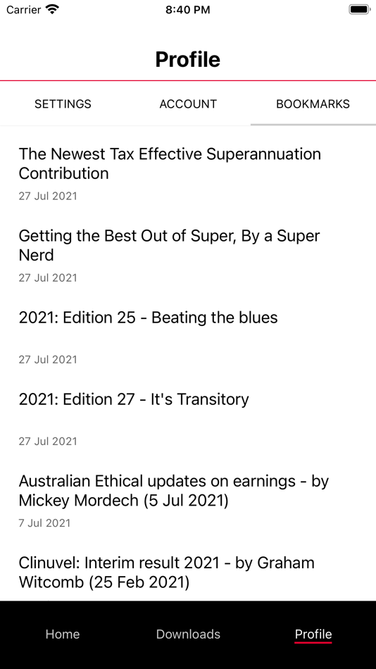 #5. Eureka Report (iOS) Ved: InvestSMART