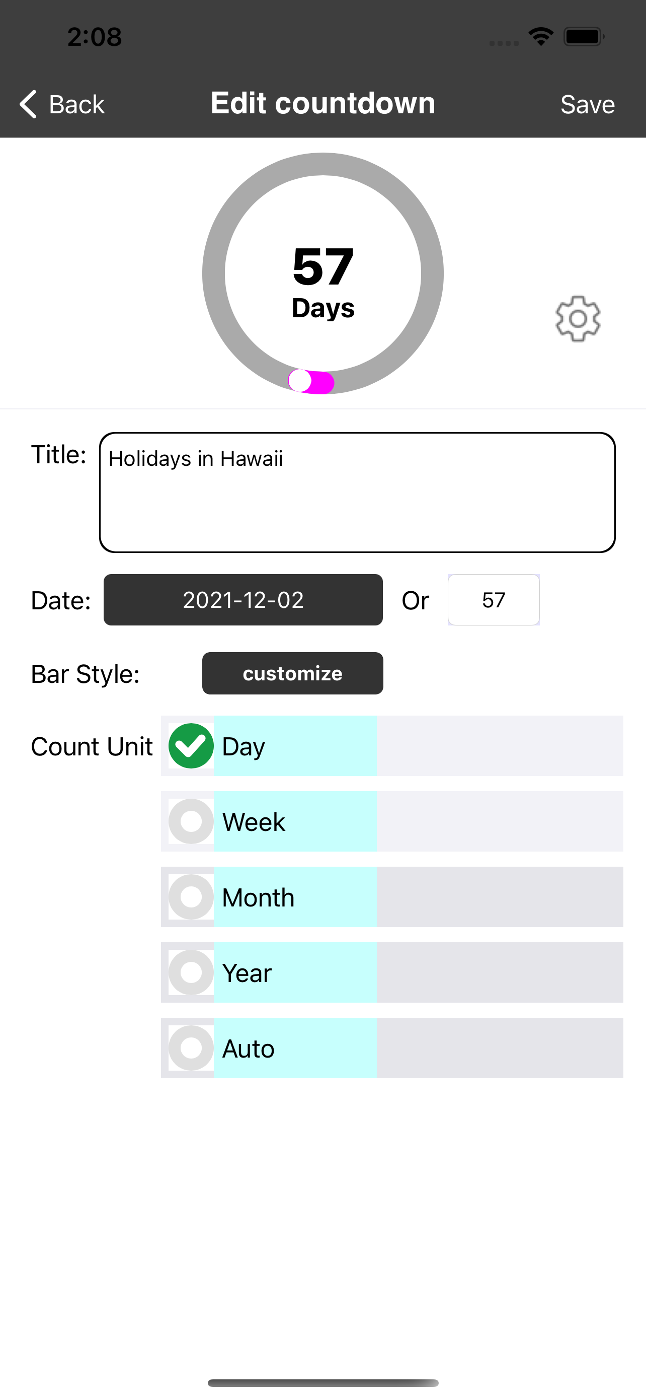 Countdown Day -CountdownWidget