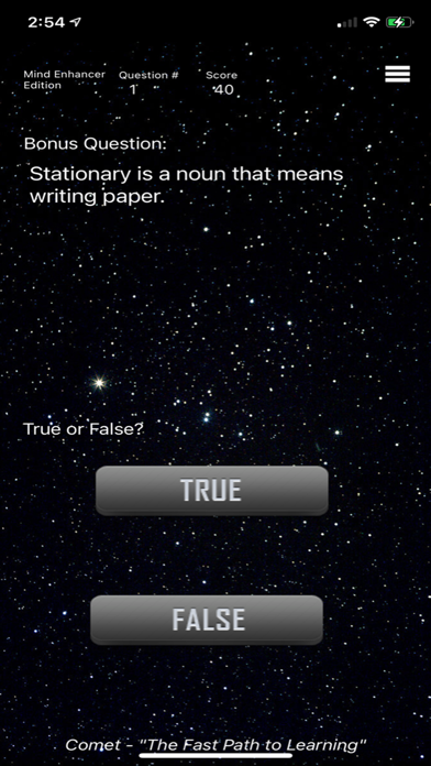 Mind Enhancer - Comet Spelling Screenshot