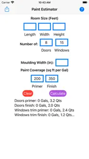 room paint estimator iphone screenshot 2