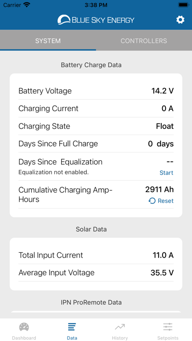 Blue Sky Energy: BT Connect Screenshot