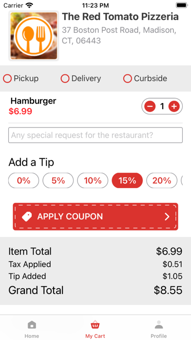 The Red Tomato Pizzeria Screenshot