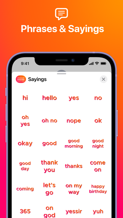 Screenshot #1 pour SAYINGS 3: Sticker Pack