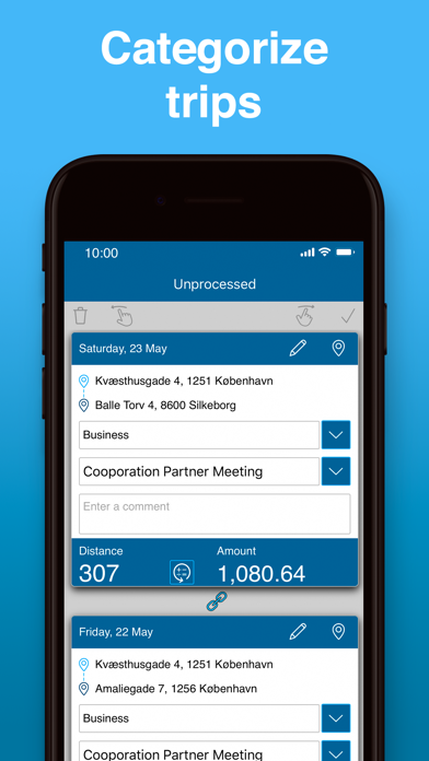 Mileage Book Screenshot
