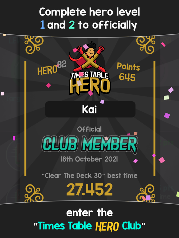 Times Tables Hero iPad screenshot 9 - Education app