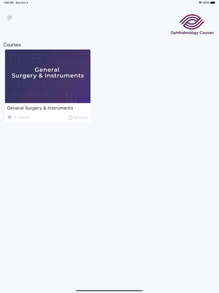 Ophthalmology Courses