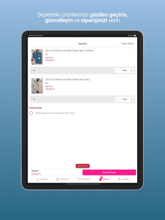 ModaŞah Tesettür iPad screenshot 6 - Shopping app