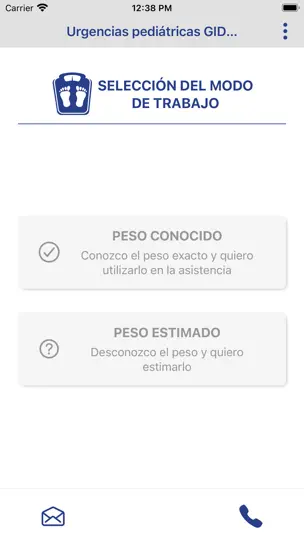 Captura de pantalla de Urgencias Pediatría GIDEP WEST en iPhone 1