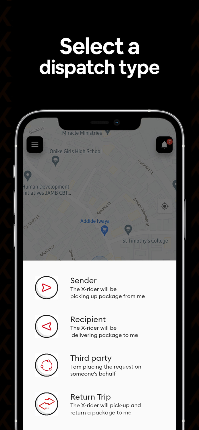 Couriax - Request  a dispatch
