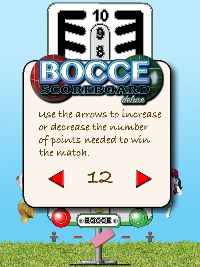 Bocce Scoreboard Deluxe