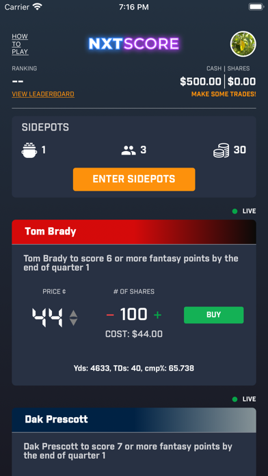 NXTSCORE Screenshot