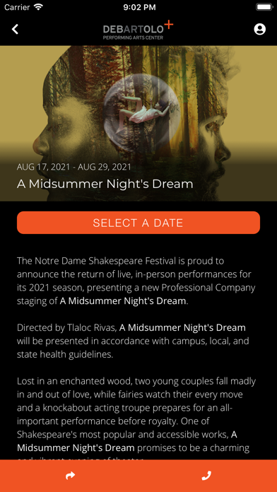DeBartolo Performing Arts Screenshot