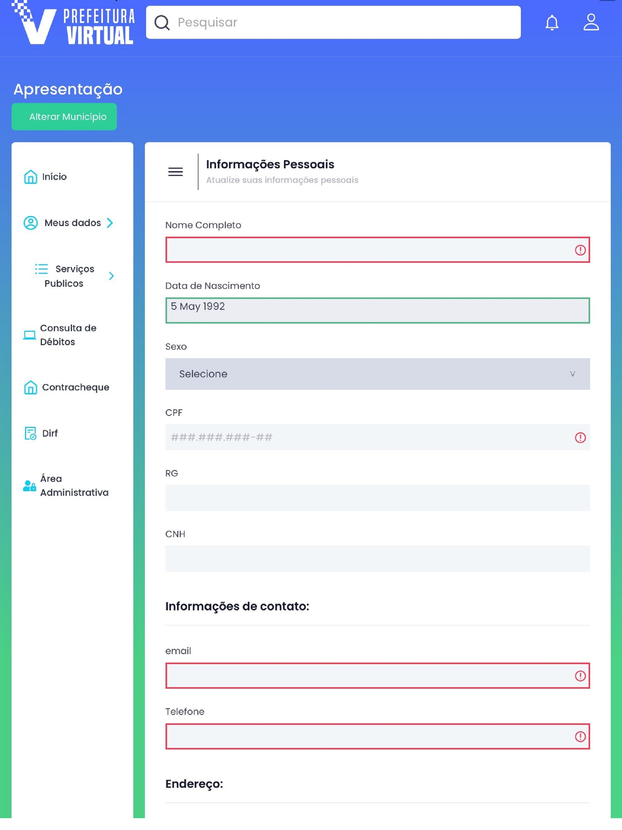 Prefeitura Virtual App