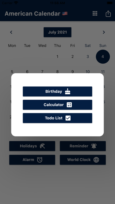 United States Calendar 2024 Screenshot