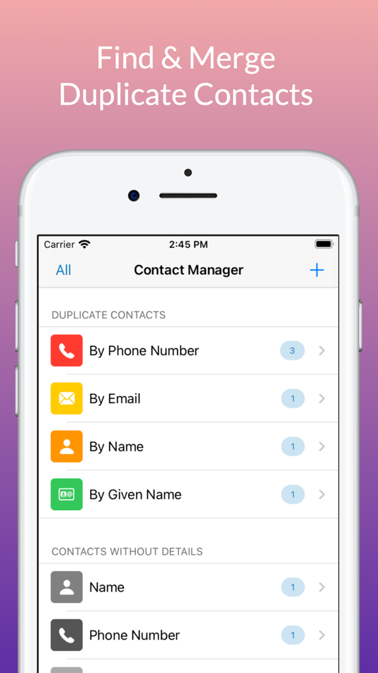 #1. Contact Manager + (iOS) Podle: Ujjvala Prajapati