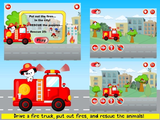 Fire Truck Games For Kids iPad app afbeelding 2