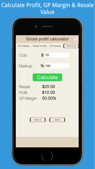 Gross-Profit Calculator Screenshot