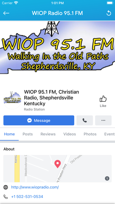 WIOP Radio 95.1 Screenshot