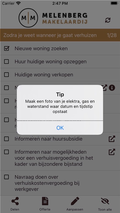 Melenberg Makelaardij Screenshot