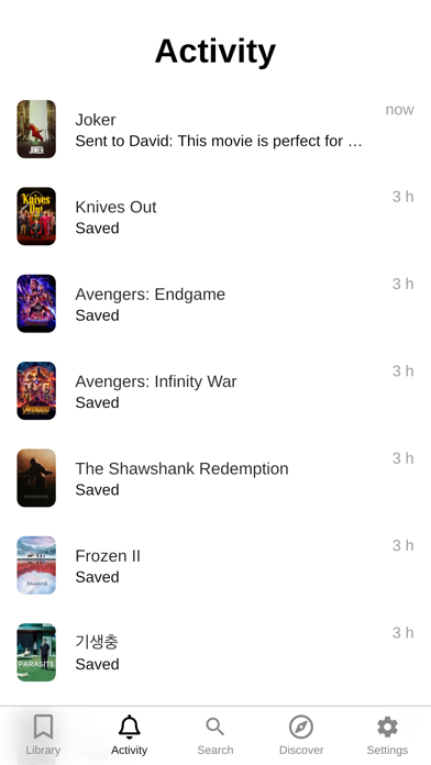 Listo Recommendations Screenshot