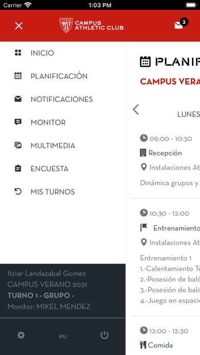 Campus Athletic Fundazioa Screenshot