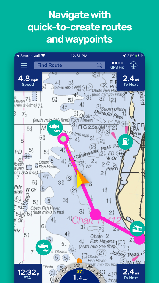 #2. PRO CHARTS - Marine Navigation (iOS) 由: MiraTrex, Inc.