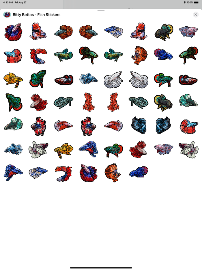 Bitty Bettas Fish Stickers