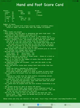 Game screenshot Hand and Foot Score Card hack