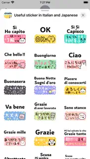 sticker in italian & japanese iphone screenshot 1