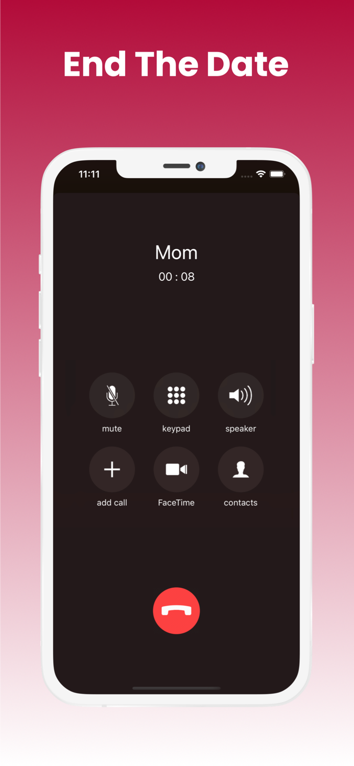 Fake Call and Caller Date End