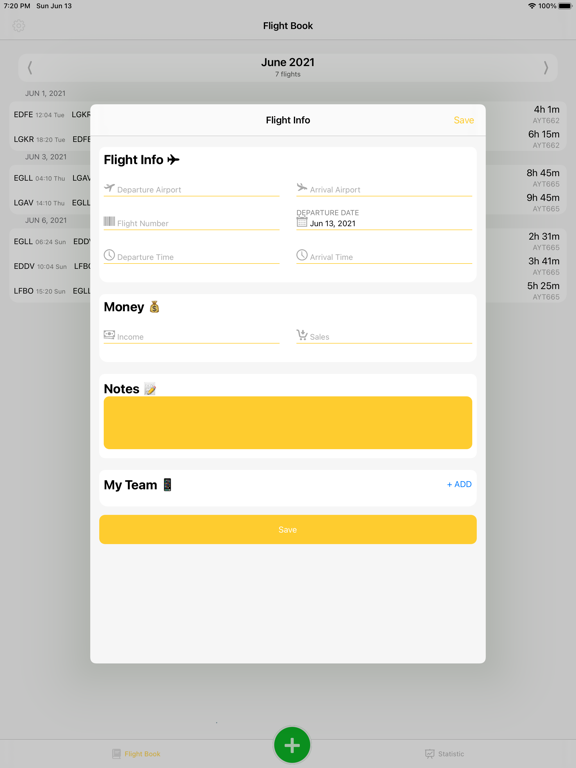 Screenshot #5 pour Flight Log Book & Tracking