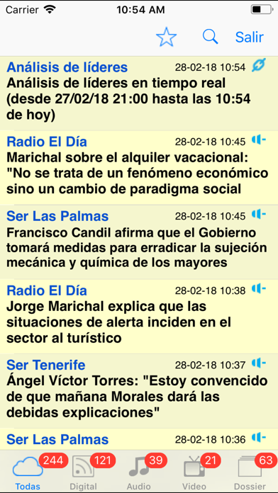 Seguimiento de medios Screenshot