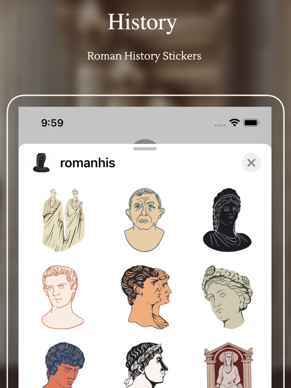 Screenshot #4 pour Roman History Stickers