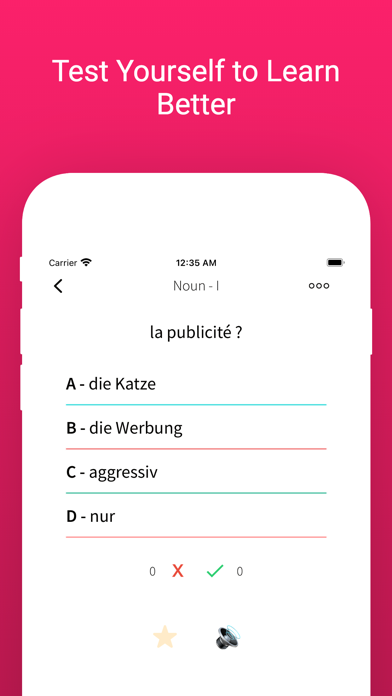 Practice German French Words Screenshot