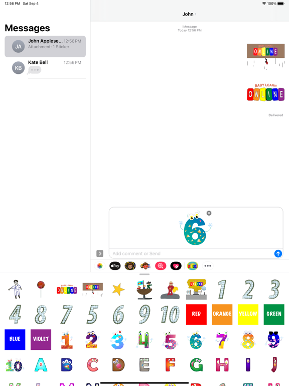 Screenshot #5 pour Baby Learn Online Stickers