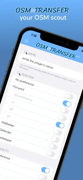 Game screenshot OSM Transfer: Scout List mod apk