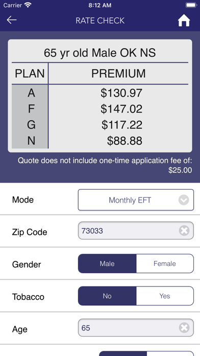 CLIC Medicare Supplement Screenshot