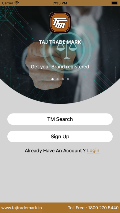 Taj Trade Mark Screenshot