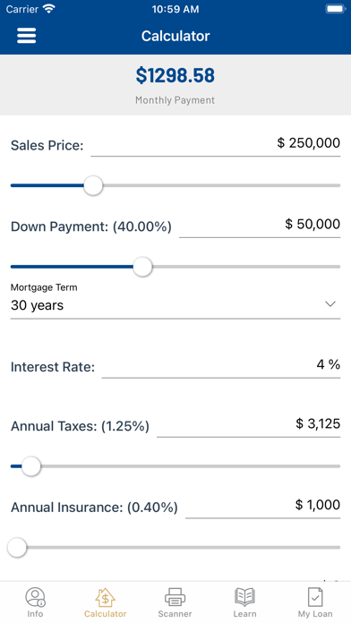 MY HOMESTAR Mortgage Screenshot