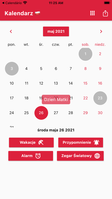 Screenshot #1 pour Polski Kalendarz: Wakacje 2024